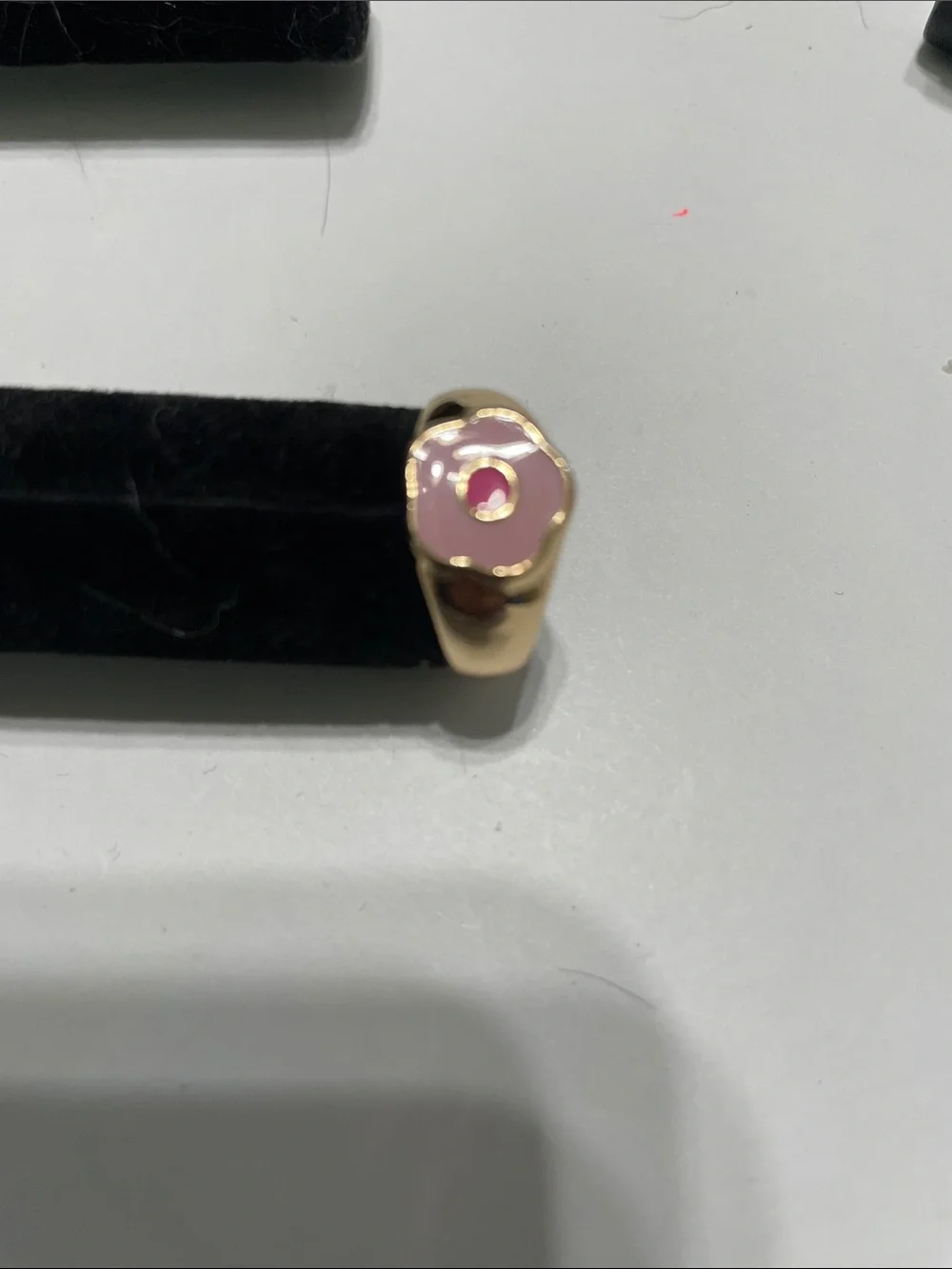 Children’s Gold Pink Enamel Flower Ring